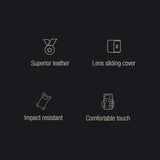 Nillkin Qin Cloth Pro Case Case for iPhone 14 Pro Max Kamera Cover Holster Cover Flip Case Blå