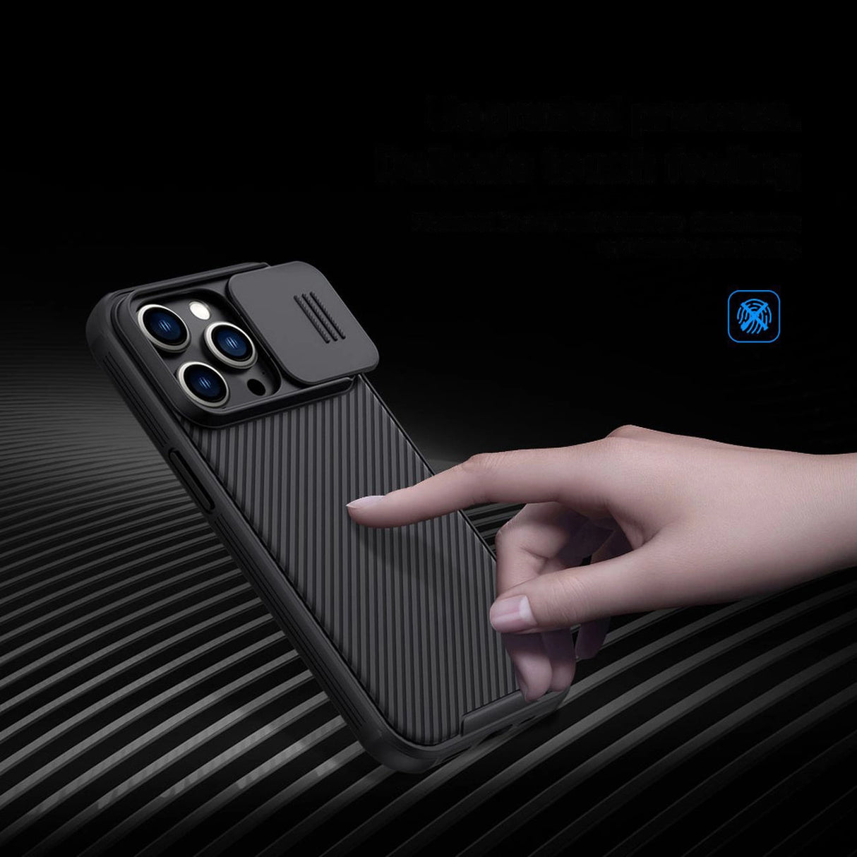 Nillkin CamShield Pro Case iPhone 14 Pro Armored Cover Camera Protector Blå