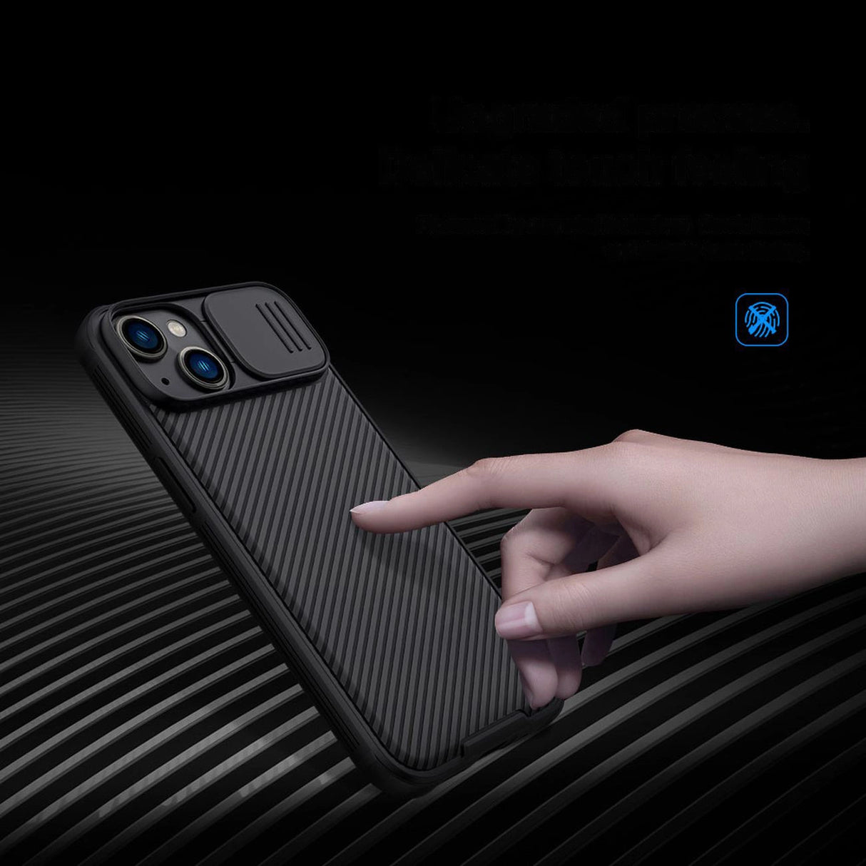 Nillkin CamShield Pro Case iPhone 14 Plus Armored Cover Camera Protector Blå