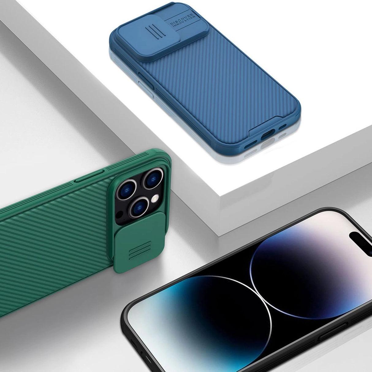 Nillkin CamShield Pro Case iPhone 14 Pro Max Armored Cover Camera Protector Green