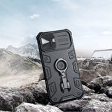 Nillkin CamShield Armor Pro Case iPhone 14 Plus pansret cover med kamera cover ring stativ blå