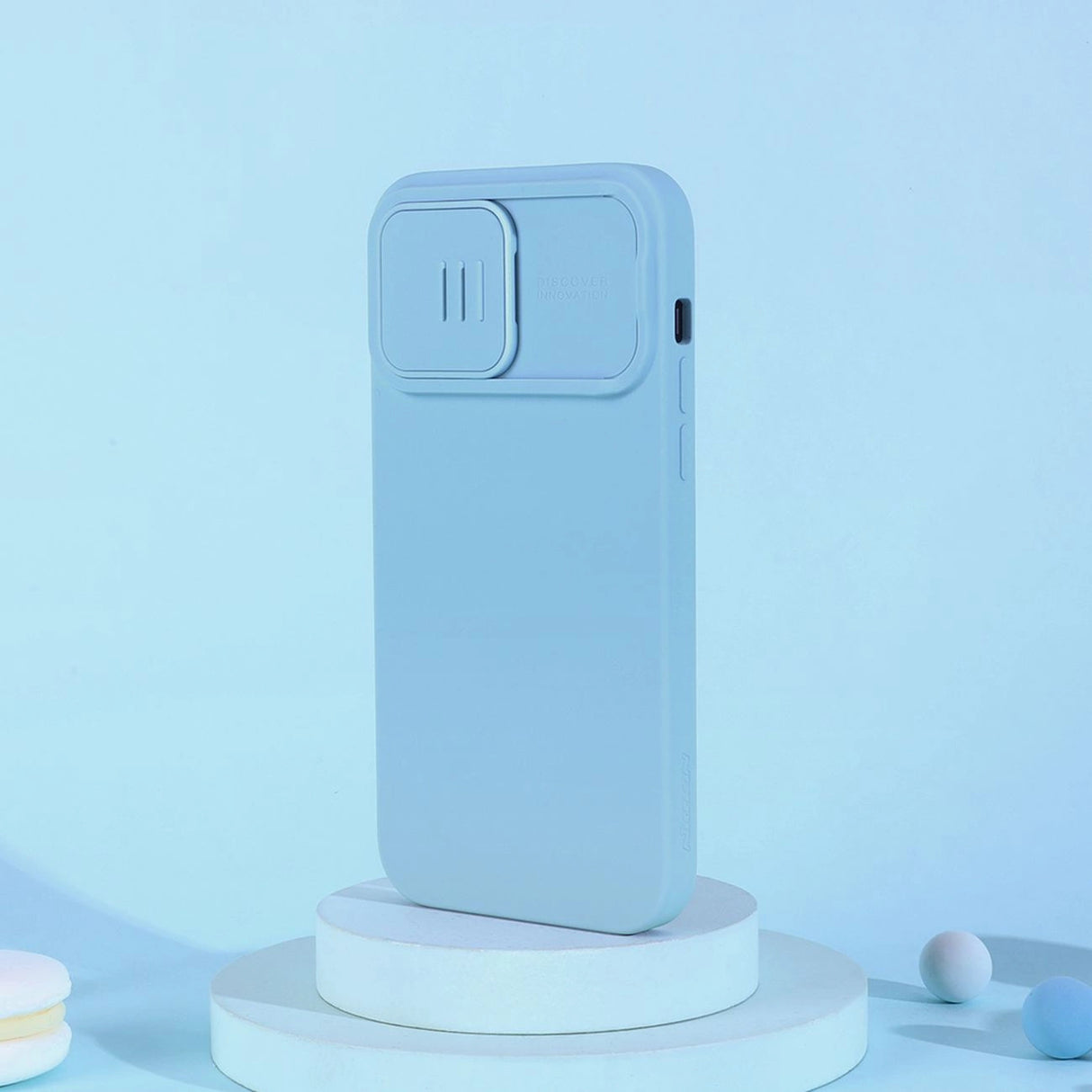 Nillkin CamShield Magnetisk Silicone Case iPhone 14 Pro Max Magnetisk MagSafe Cover med Kamera Beskytter Blå