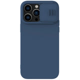 Nillkin CamShield Silky Silicone Case iPhone 14 Pro Case med kamera beskytter Blå