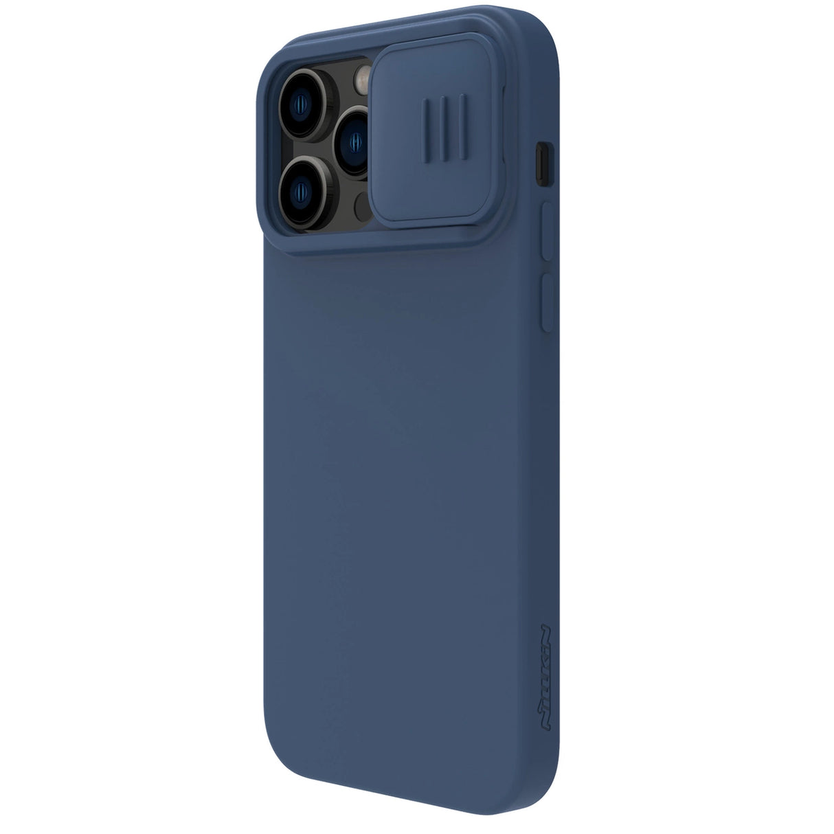 Nillkin CamShield Silky Silicone Case iPhone 14 Pro Case med kamera beskytter Blå