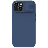 Nillkin CamShield Silky Silicone Case iPhone 14 Plus Case med kamera beskytter Blå