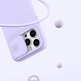 Nillkin CamShield Silky Silicone Case iPhone 14 Pro Max Silicone Cover med Kamera Beskytter Blå