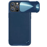 Nillkin CamShield Leather S Case iPhone 14 Pro case med kamera cover blå