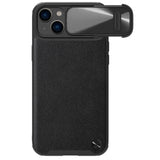 Nillkin CamShield Leather S Case iPhone 14 Plus case med kamera cover sort
