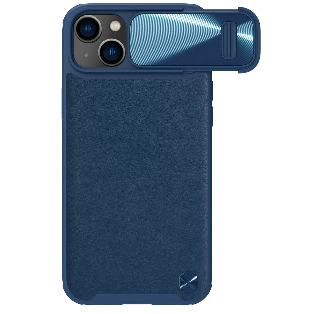 Nillkin CamShield Leather S Case iPhone 14 Plus case med kamera cover blå