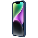 Nillkin CamShield Leather S Case iPhone 14 Plus case med kamera cover blå