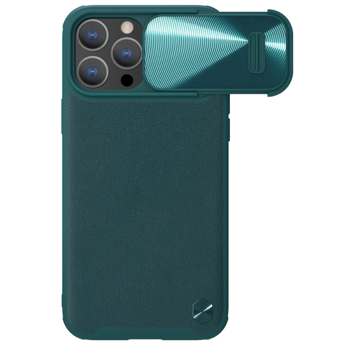 Nillkin CamShield Leather S Case iPhone 14 Pro Max-hylster med kameraomslag grønt