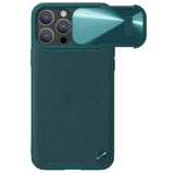 Nillkin CamShield Leather S Case iPhone 14 Pro Max-hylster med kameraomslag grønt