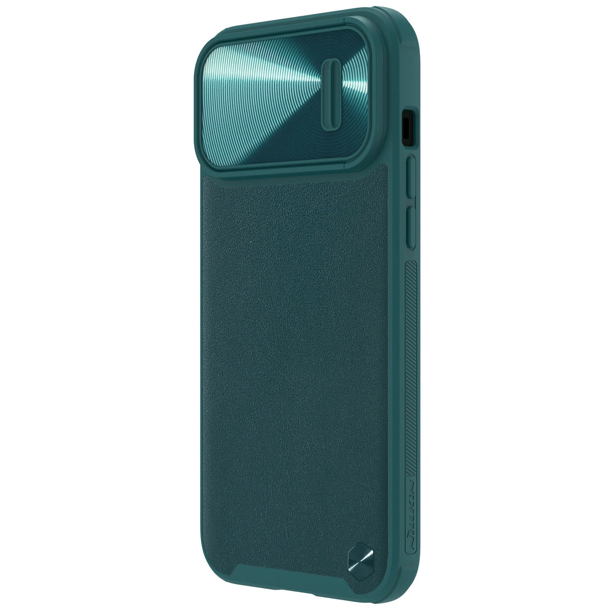 Nillkin CamShield Leather S Case iPhone 14 Pro Max-hylster med kameraomslag grønt