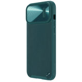 Nillkin CamShield Leather S Case iPhone 14 Pro Max-hylster med kameraomslag grønt