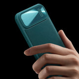 Nillkin CamShield Leather S Case iPhone 14 Pro Max-hylster med kameraomslag grønt