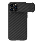 Nillkin Syntetisk Fiber S Case iPhone 14 Pro case med kamera cover, sort