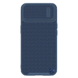 Nillkin Textured S Case til iPhone 14 Plus, pansret cover med kamera cover, blå