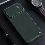 Nillkin Textured S Case til iPhone 14 Plus, pansret cover med kamera cover, blå