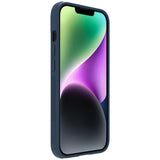 Nillkin Textured S Case til iPhone 14 Plus, pansret cover med kamera cover, blå