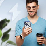 Dux Ducis Clin2 case for iPhone 14 Plus magnetic MagSafe cover blue