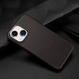 Dux Ducis Naples Case for iPhone 14 Plus Leather Cover (MagSafe Compatible) Dark Brown