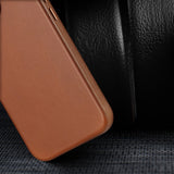 Dux Ducis Naples case for iPhone 14 Pro magnetic leather case MagSafe brown