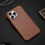 Dux Ducis Naples case for iPhone 14 Pro magnetic leather case MagSafe brown