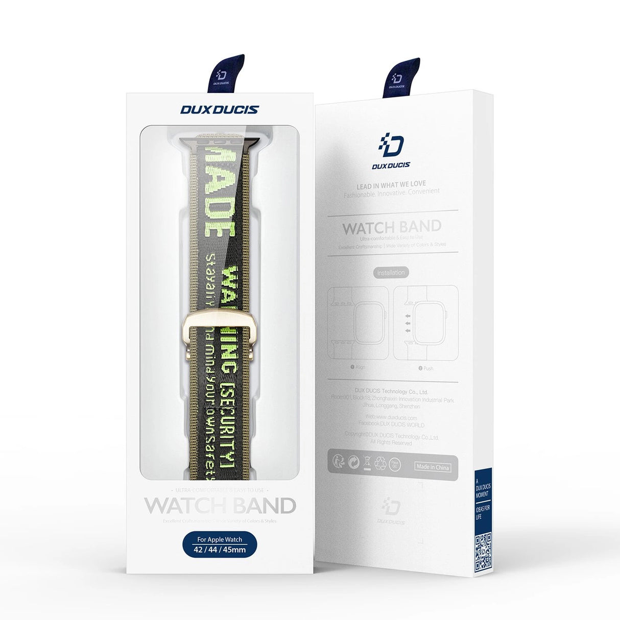 Apple Watch Ultra Strap, SE, 9, 8, 7, 6, 5, 4, 3, 2, 1 (49, 45, 44, 42 mm) Nylon band armbånd sort/grøn