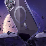 Kingxbar PQY Ice Crystal Series magnetic case for iPhone 14 MagSafe gray