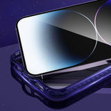 Kingxbar PQY Ice Crystal Series magnetic case for iPhone 14 Plus MagSafe purple
