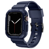Kingxbar CYF106 2in1 armored case for Apple Watch SE, 9, 8, 7, 6, 5, 4, 3, 2, 1 (41, 40, 38 mm) with strap blue