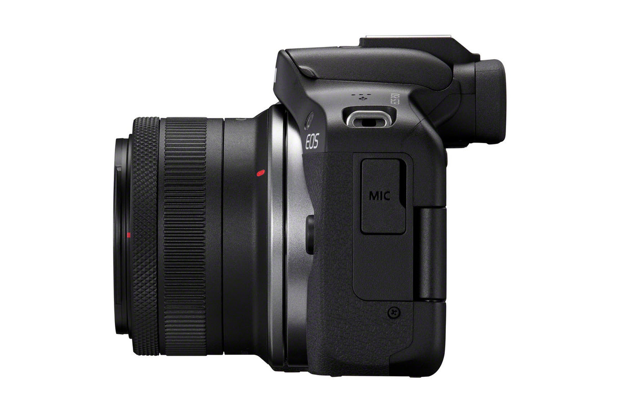 Canon EOS R50, Black + RF-S 18-45mm F4.5-6.3 IS STM Kit MILC 24,2 MP CMOS 6000 x 4000 pixel Sort