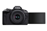 Canon EOS R50, Black + RF-S 18-45mm F4.5-6.3 IS STM Kit MILC 24,2 MP CMOS 6000 x 4000 pixel Sort