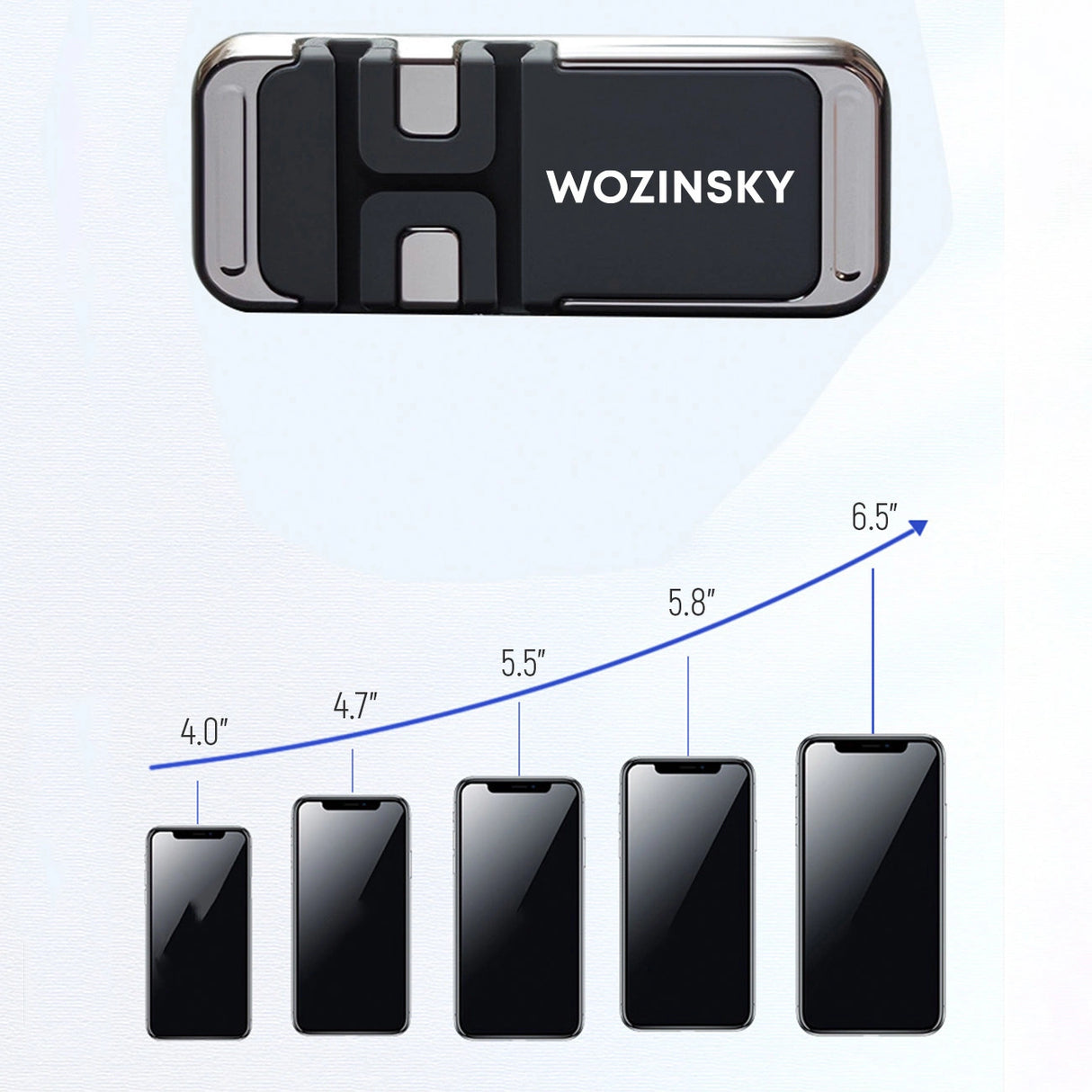 Wozinsky magnetisk telefonholder med kabelorganisator (WMCDO-B1)