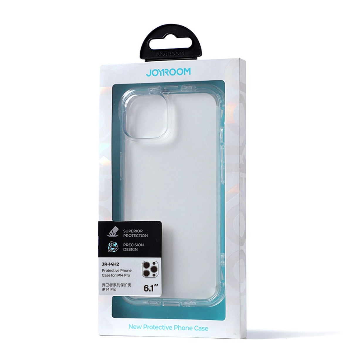 Joyroom Defender Series Case Cover til iPhone 14 Pro Armored Hook Cover Stand Clear (JR-14H2)