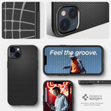 Spigen Liquid Air iPhone 14 Case - Matte sort