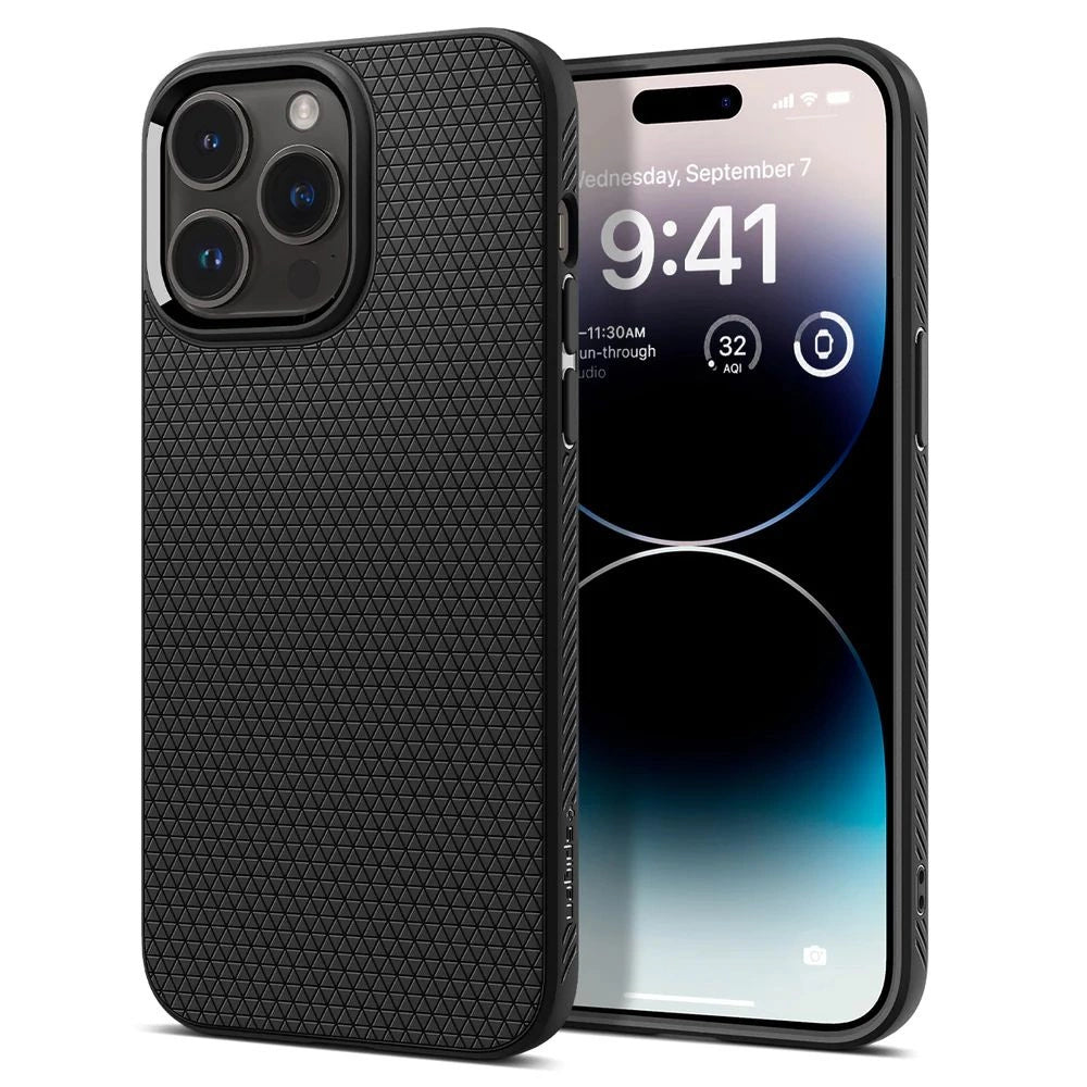 Spigen Liquid Air Case til iPhone 14 Pro Max - Matte Black