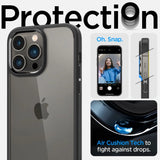 Spigen Ultra Hybrid iPhone 14 Pro Case - Matte sort