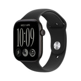 *Apple Watch Series 12 GPS + Cellular 42mm Black Aluminium Case with Black Sport Band - S/M