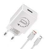 OBAL:ME Wall Charger USB-A 10W + USB-A/USB-C Cable 1m - White
