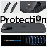 Kamera Beskyttelse Spigen Optik Glas.Tr Camera Protector 2 Pack Iphone 16 / 16 Plus Sort