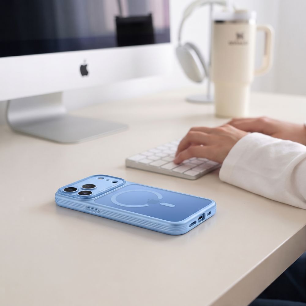 Tech Protect Magprime Magsafe Cc Iphone 17 Pro / 18 Pro Mat Lyseblå