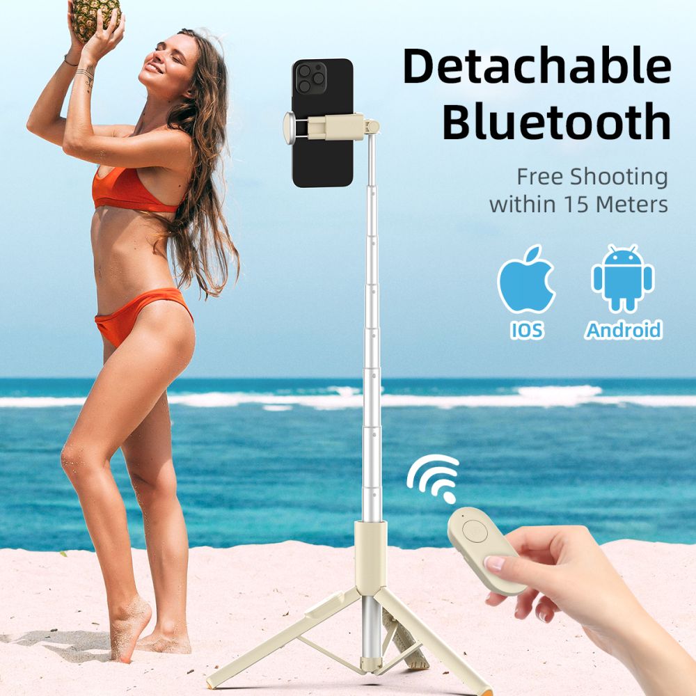 Tech Protect L09 S Bluetooth Selfie Stick Stativ Beige