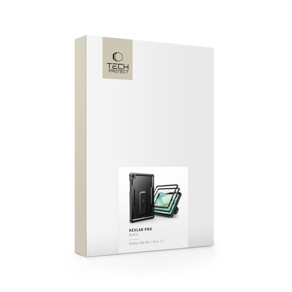 Tech Protect Kevlar Pro 2 Sæt Galaxy Tab A9+ / A11+ Plus 11.0 X210 / X215 / X216 / X230 / X235 / X236 Sort
