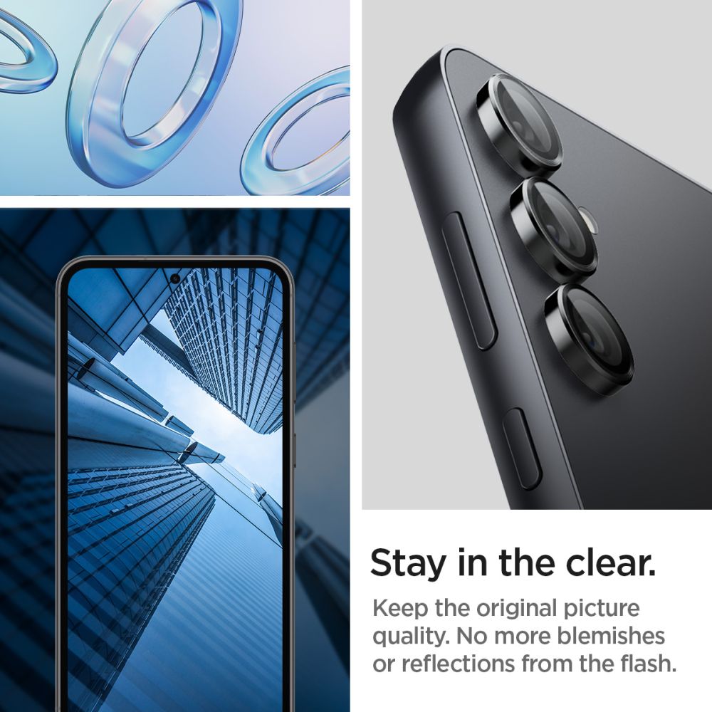 Kamera Beskyttelse Spigen Optik.Tr ”Ez Fit” Camera Protector 2 Pack Galaxy S23 Fe Sort
