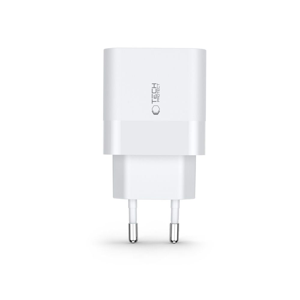 Tech Protect C30 W 2 Port Netværksopladder Pd 30 W / Qc3.0 Hvid