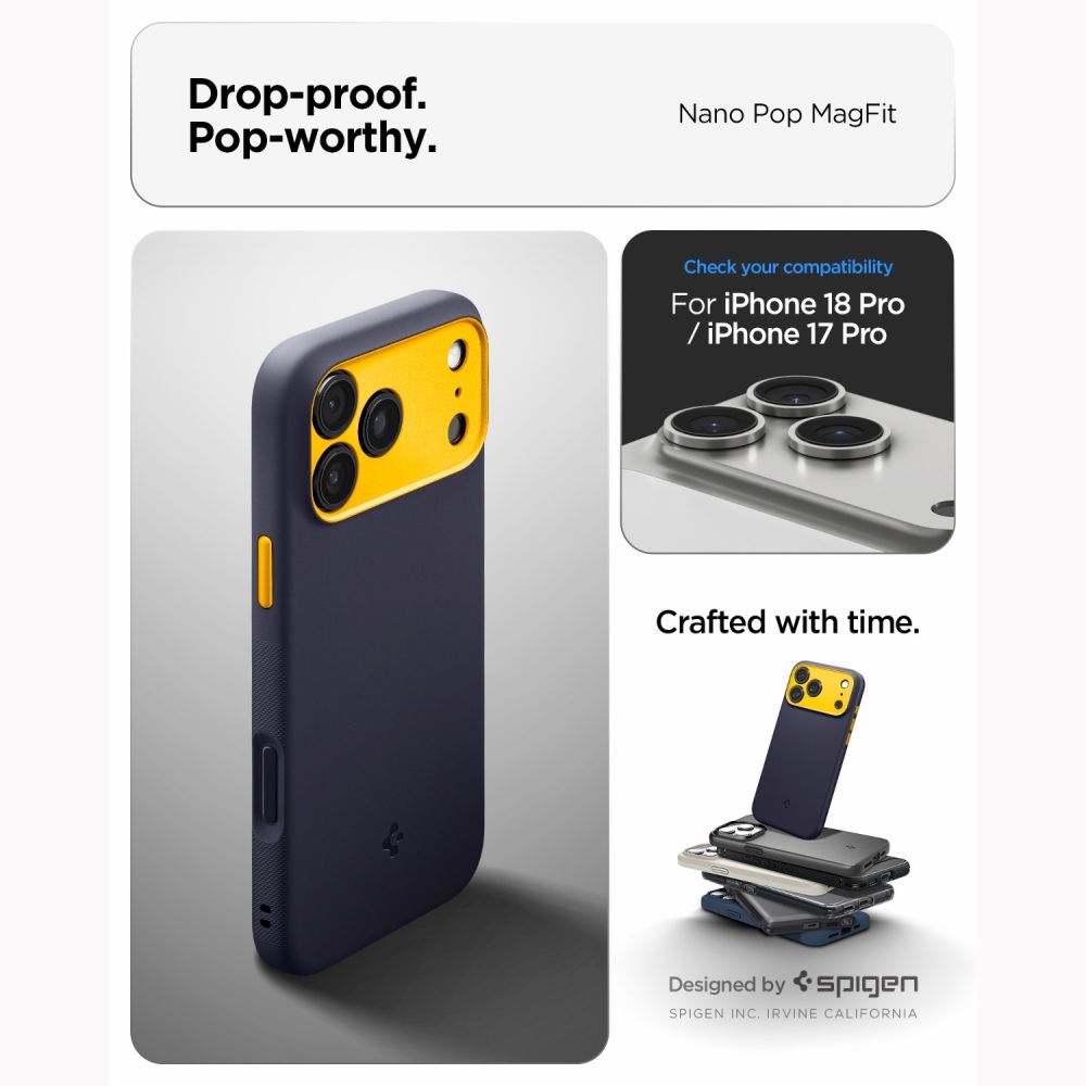 Spigen Nano Pop Magsafe Iphone 17 Pro Max / 18 Pro Max Blåbær Marineblå
