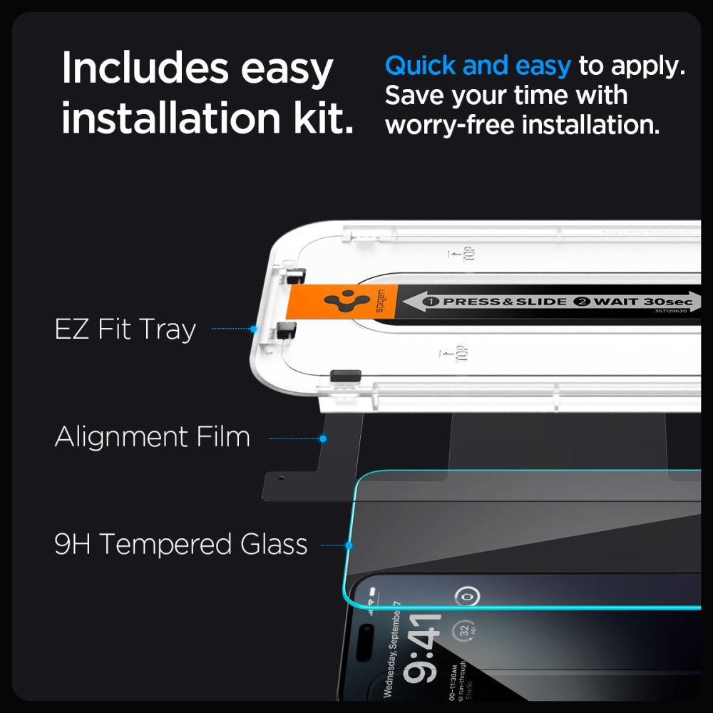 Hærdet Glas Spigen Glas.Tr ”Ez Fit” 2 Pack Iphone 15 Pro Max Clear
