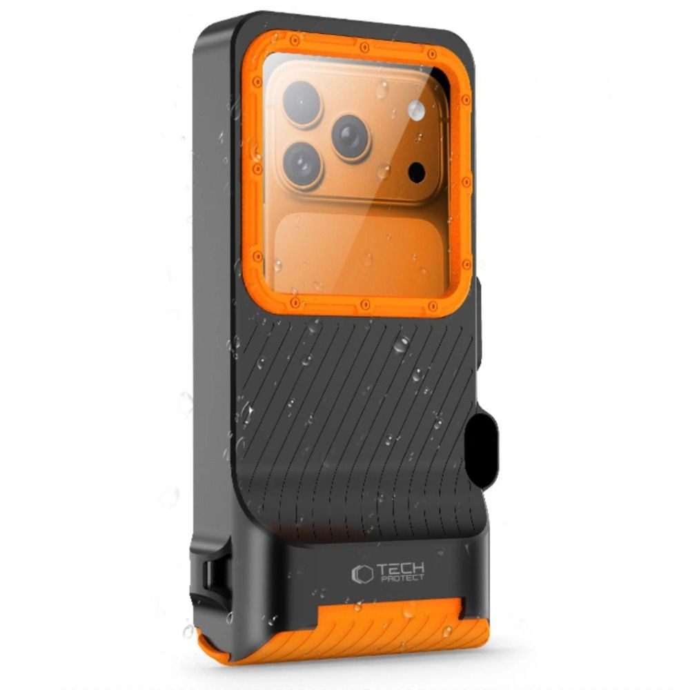 Tech Protect Ipx8 Pro Universal Vandtæt Dykkeretuis Sort/Orange