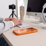 Tech Protect Magpeak Magsafe Cc Iphone 17 Pro / 18 Pro Cosmic Orange/Clear